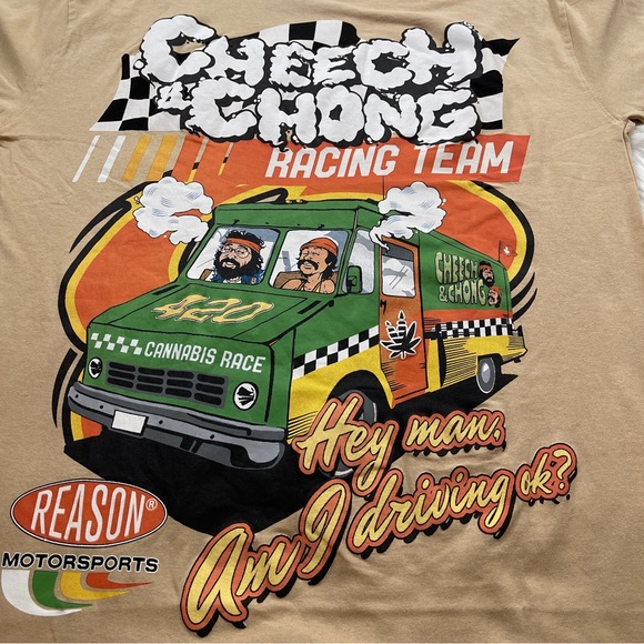 Cheech & Chong Racing Team t-shirt men’s size M (oversized) NWT - Picture 3 of 9